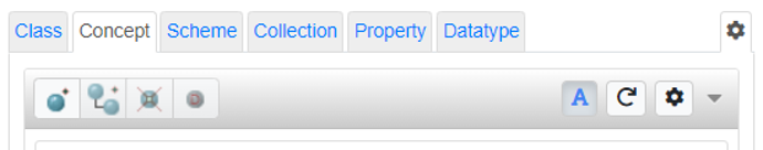 Concept tab of the project in VocBench