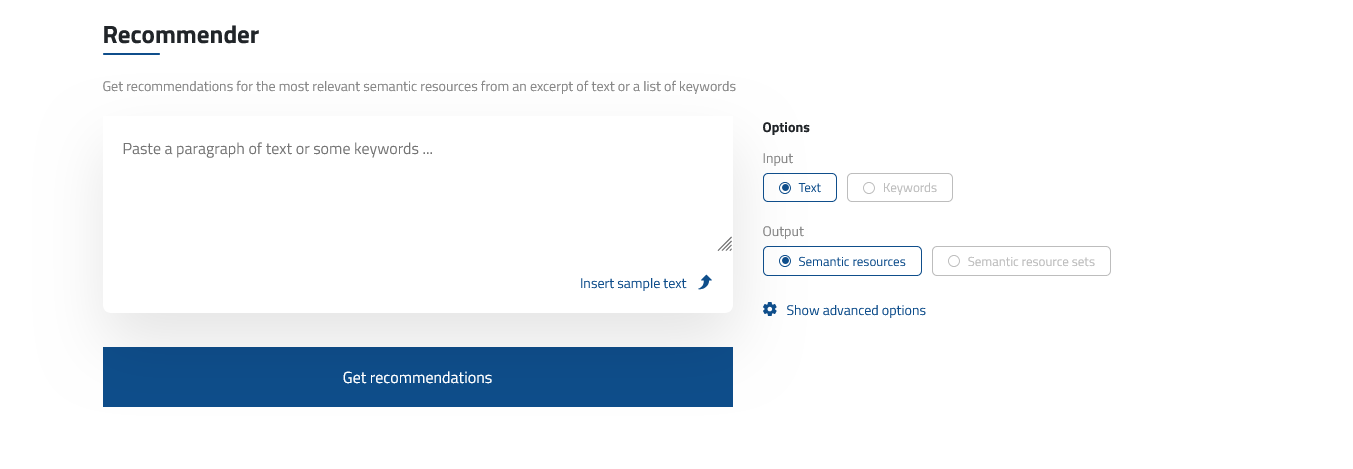 Recommender Page
